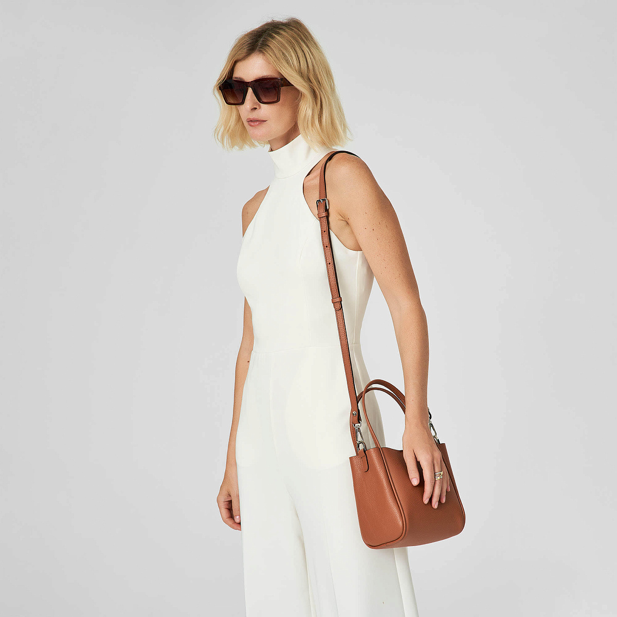 Женская сумка Dr.Koffer из натуральной кожи коричневая