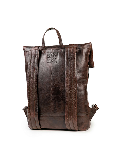 Рюкзак Dr.Koffer из натуральной кожи темно-коричневый