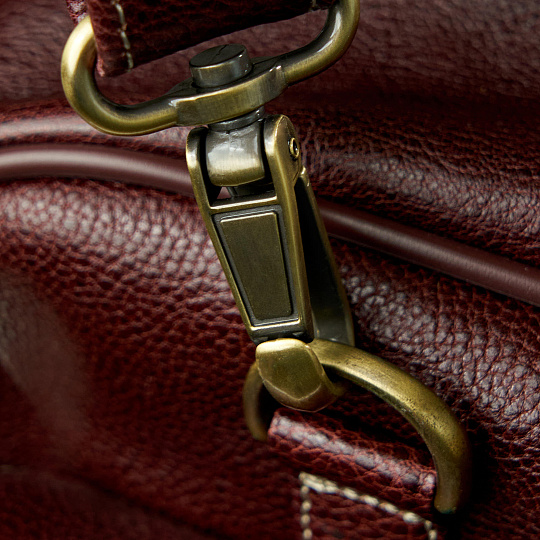 Сумка дорожная Dr.Koffer из натуральной кожи коричневая