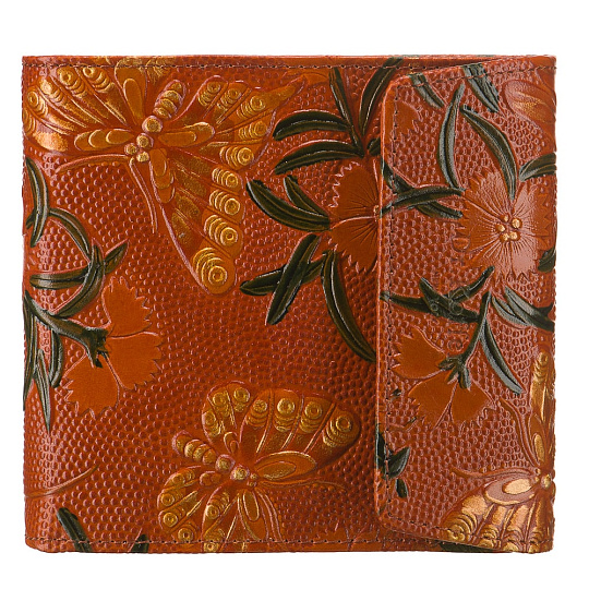 Портмоне Dr.Koffer из натуральной кожи оранжевое