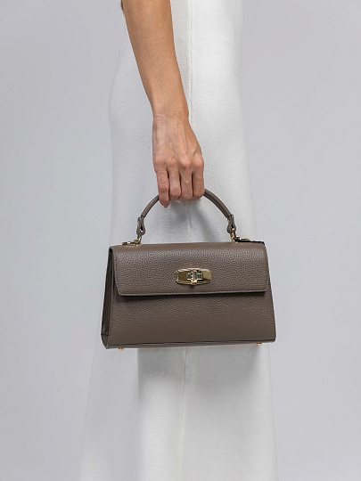 Женская сумка Dr.Koffer из натуральной кожи бежевая