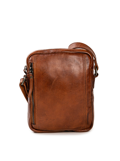 Сумка через плечо Dr.Koffer из натуральной кожи коричневая