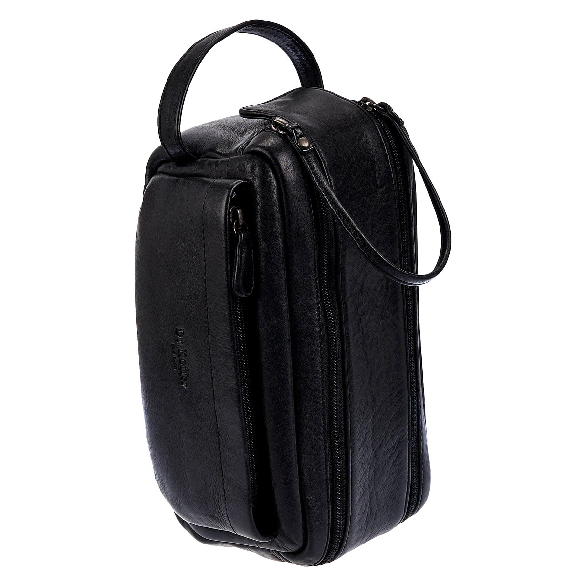 Несессер Dr. Koffer из натуральной кожи черный