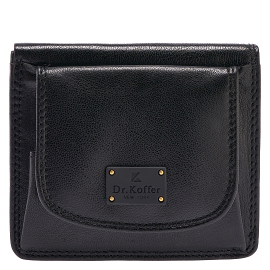 Портмоне Dr.Koffer из натуральной кожи черное