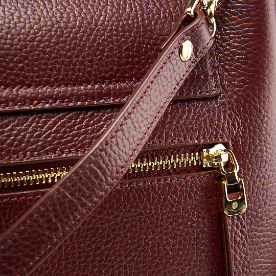 Женская сумка  Dr. Koffer из натуральной кожи бордовая