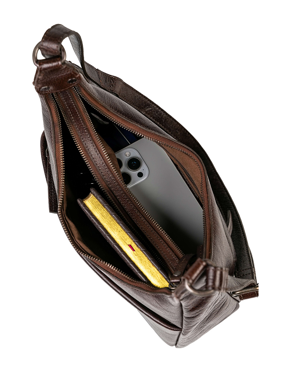 Женская сумка Dr.Koffer из натуральной кожи коричневая