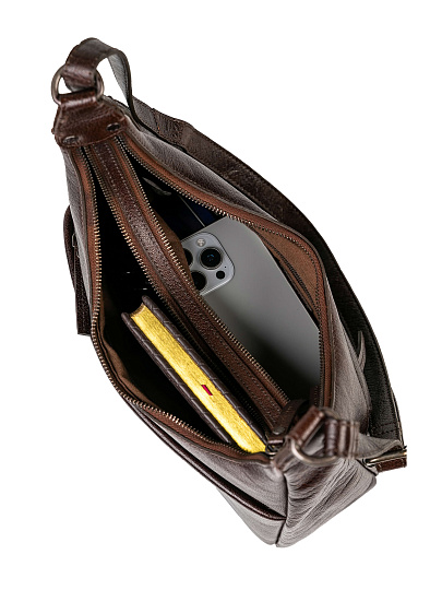 Женская сумка Dr.Koffer из натуральной кожи коричневая