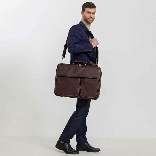 Сумка дорожная портплед Dr.Koffer из натуральной кожи