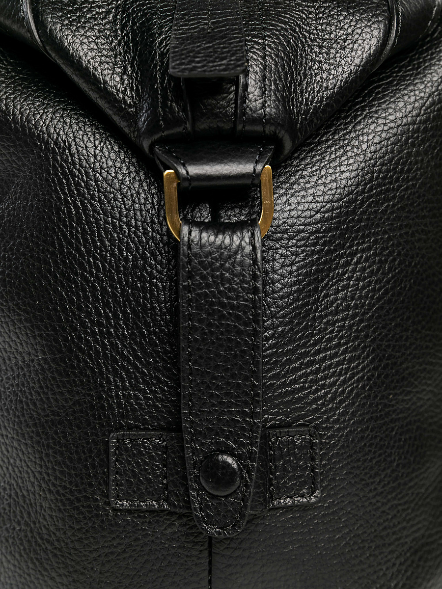 Дорожная сумка Dr. Koffer из натуральной кожи черная