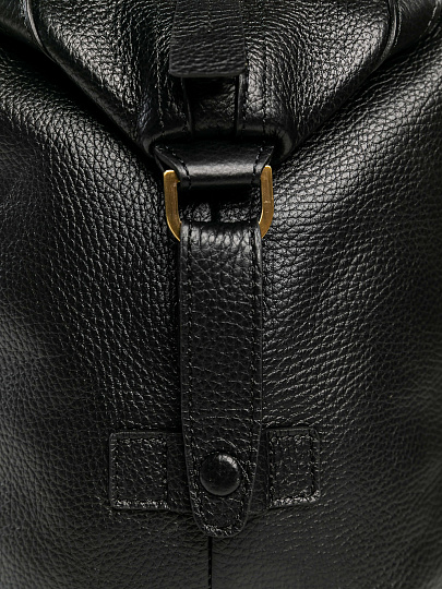 Дорожная сумка Dr. Koffer из натуральной кожи черная