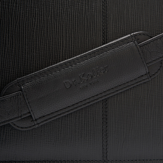 Портфель Dr.Koffer из натуральной кожи черный