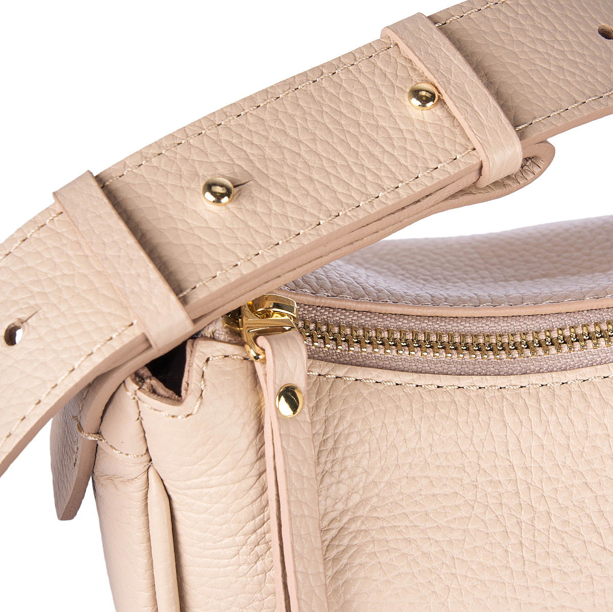 Женская сумка Dr. Koffer из натуральной кожи бежевая