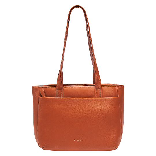 Женская сумка Dr.Koffer из натуральной кожи коричневая