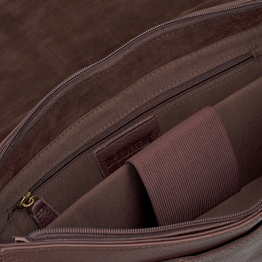 Деловая сумка Dr.Koffer из натуральной кожи темно-коричневая