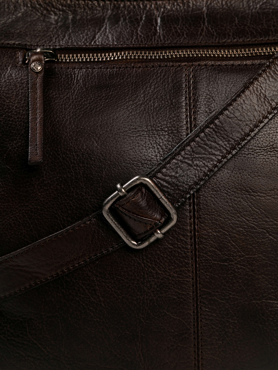 Сумка через плечо Dr.Koffer из натуральной кожи коричневая