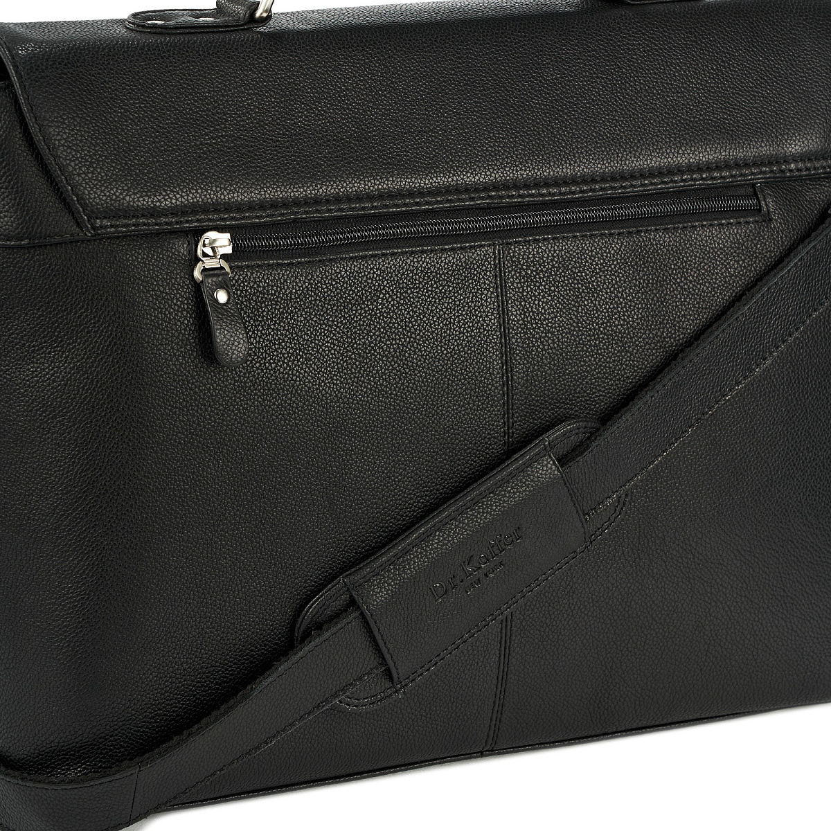 Портфель Dr.Koffer из натуральной кожи черный