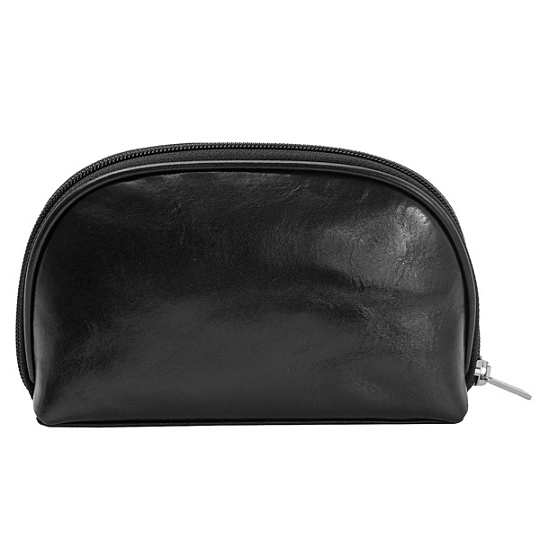 Косметичка Dr.Koffer из натуральной кожи черная