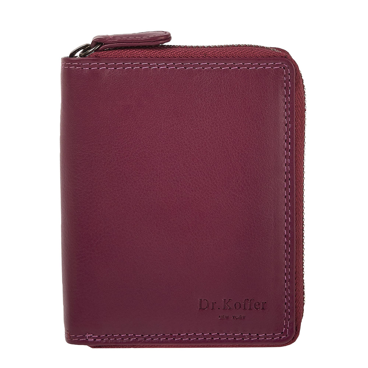 Портмоне Dr.Koffer из натуральной кожи бордовое