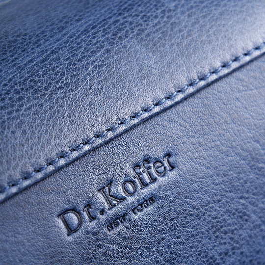 Несессер Dr.Koffer из натуральной кожи синий