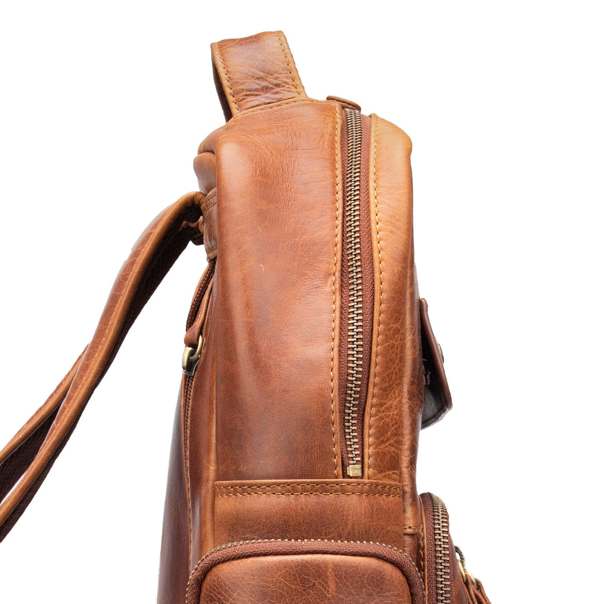 Рюкзак Dr.Koffer из натуральной кожи светло-коричневый