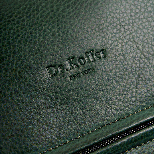 Рюкзак Dr.Koffer из натуральной кожи зеленый