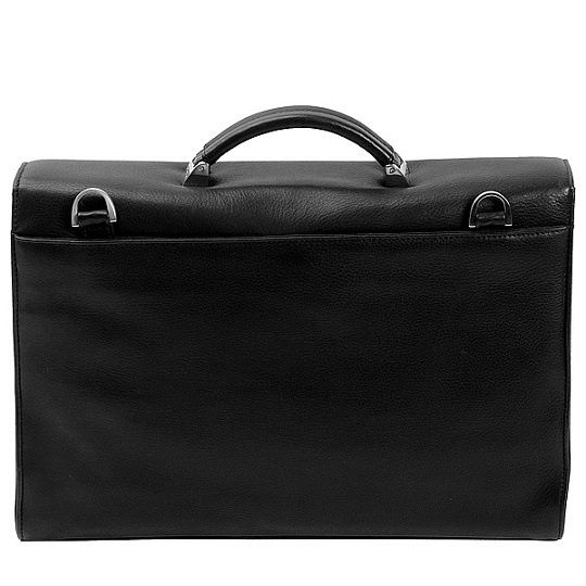 Портфель Dr.Koffer из натуральной кожи черный