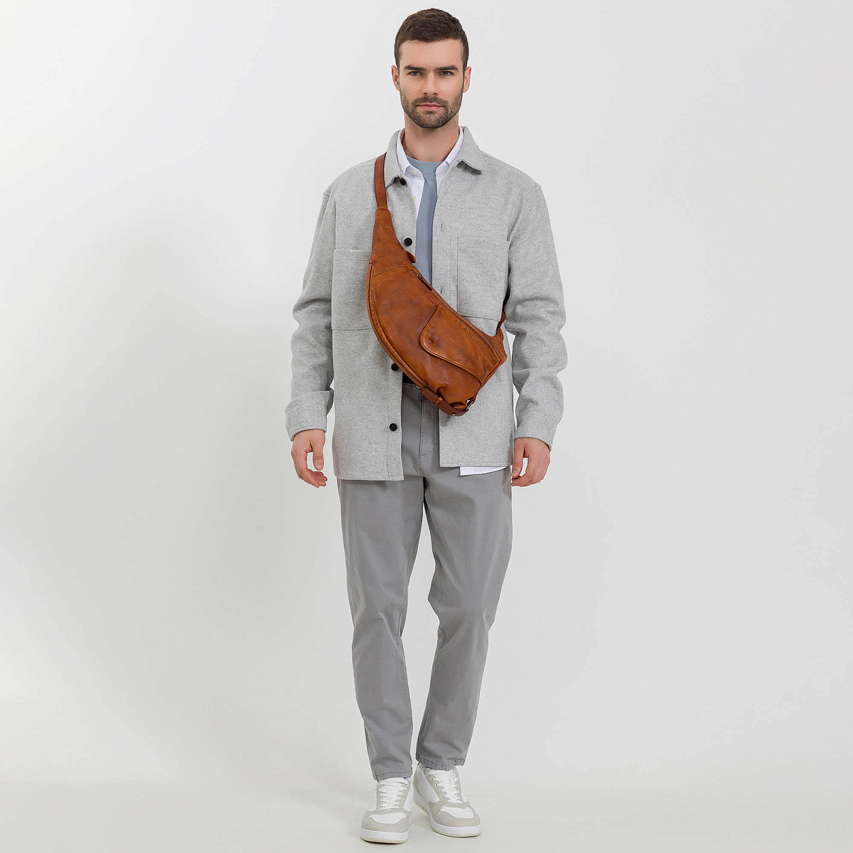 Рюкзак Dr.Koffer из натуральной кожи светло-коричневый