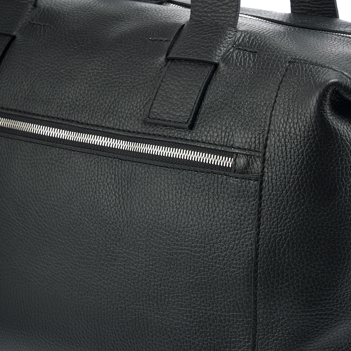 Сумка дорожная Dr. Koffer из натуральной кожи черная