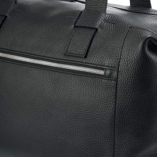 Сумка дорожная Dr. Koffer из натуральной кожи черная