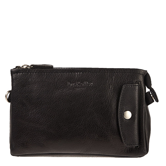 Сумка барсетка из натуральной кожи Dr. Koffer черная