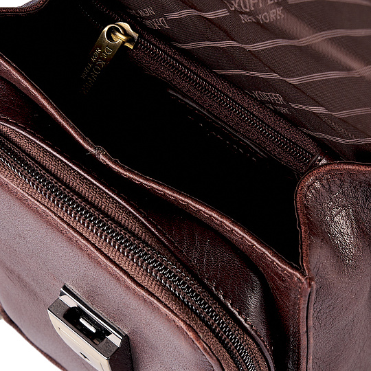 Сумка через плечо Dr.Koffer из натуральной кожи коричневая