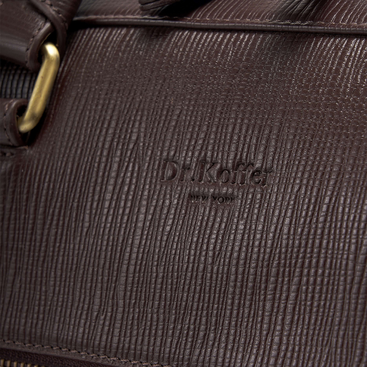 Деловая сумка Dr.Koffer из натуральной кожи темно-коричневая