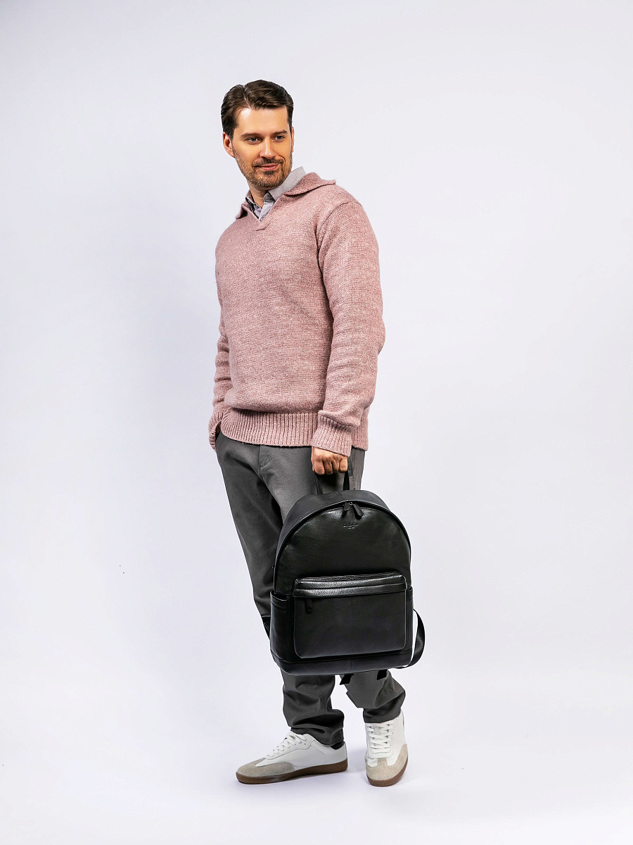 Рюкзак Dr. Koffer из натуральной кожи черный