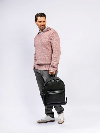 Рюкзак Dr. Koffer из натуральной кожи черный