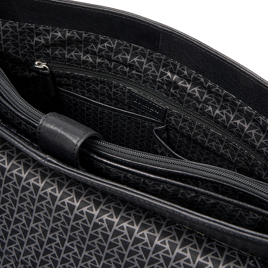 Портфель Dr.Koffer из натуральной кожи черный