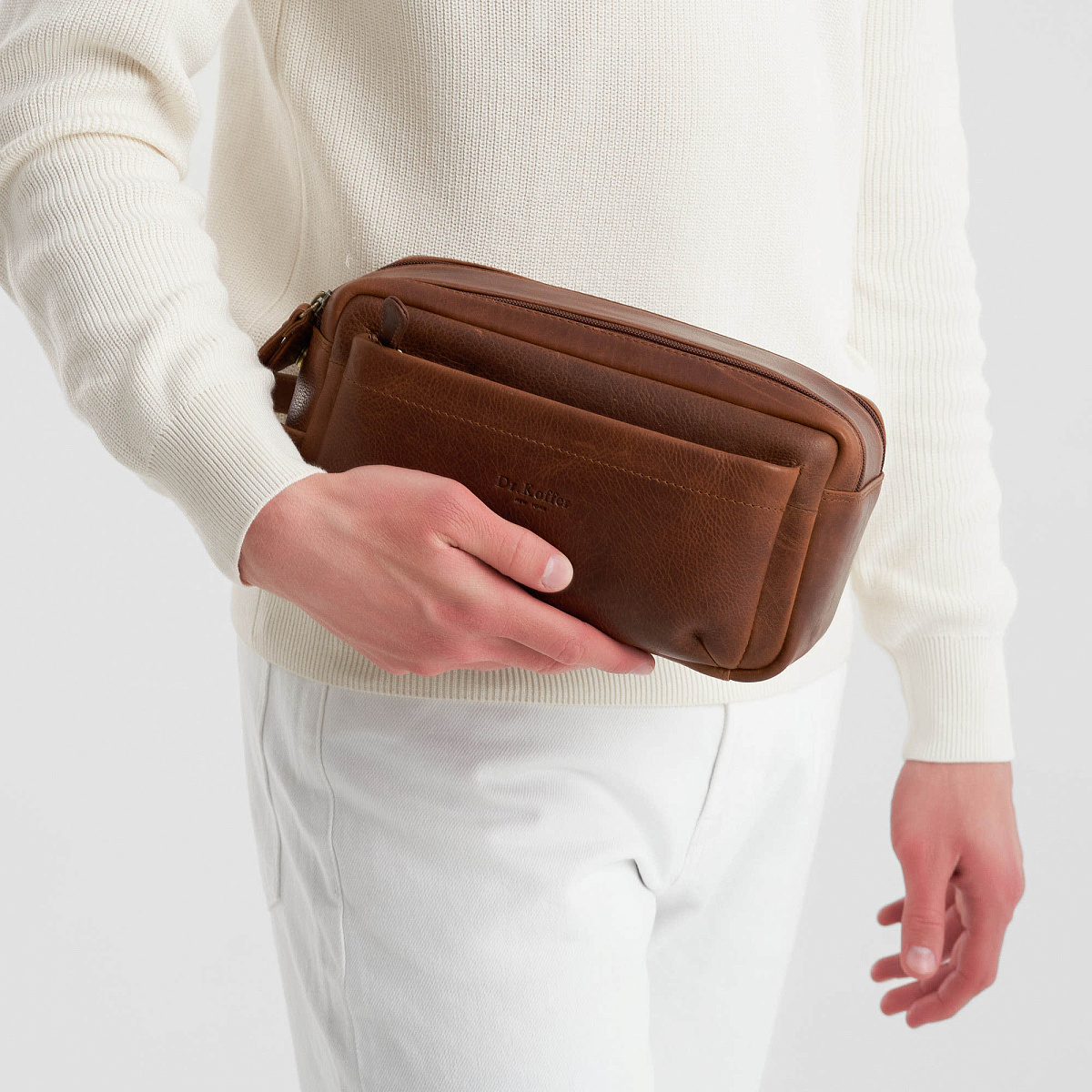 Несессер Dr.Koffer из натуральной кожи коричневый