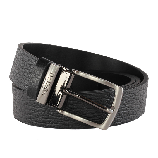 Ремень Dr. Koffer из натуральной кожи черный