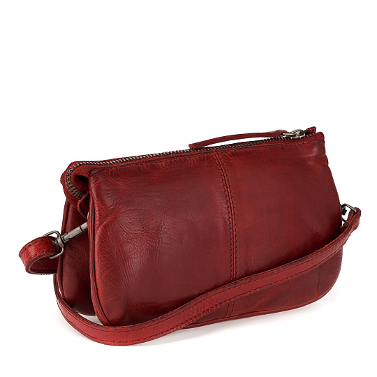 Сумка через плечо Dr.Koffer из натуральной кожи красная