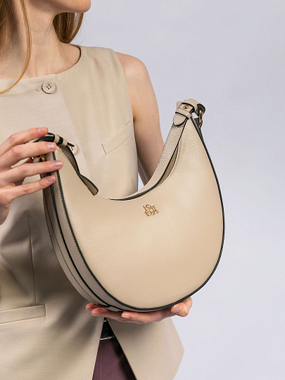 Женская сумка Dr. Koffer из натуральной кожи бежевая