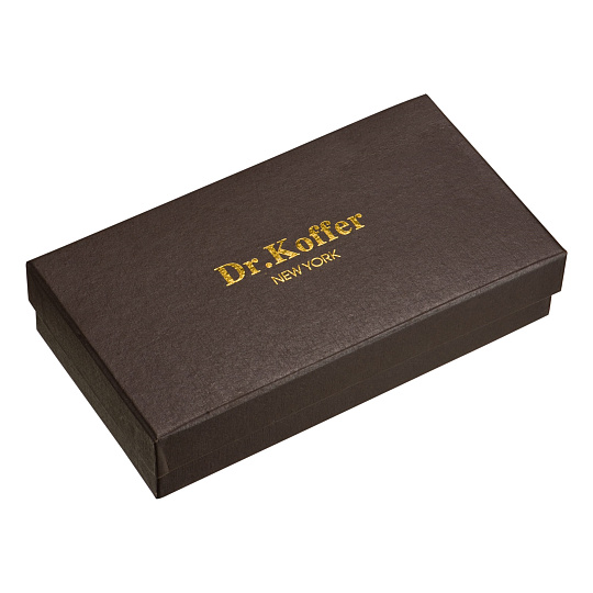 Портмоне из зернистой черной кожи с отделениями для бумаг, авторучки, пластиковых карт и денег Dr.Koffer X510265-01-04