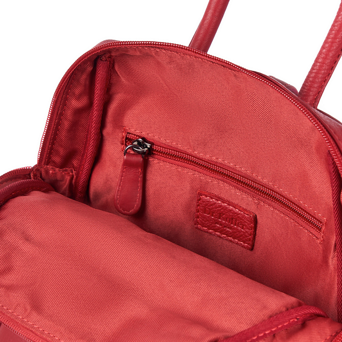 Рюкзак Dr.Koffer из натуральной кожи красный