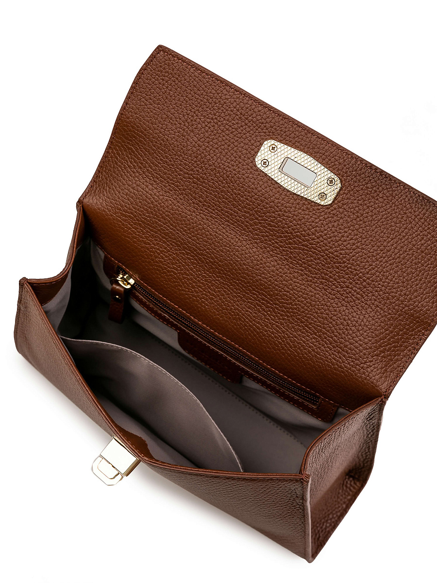 Женская сумка Dr.Koffer из натуральной кожи коричневая