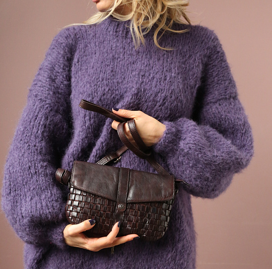 Сумка через плечо Dr.Koffer из натуральной кожи коричневая