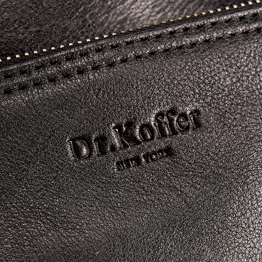 Сумка через плечо Dr.Koffer из натуральной кожи черная