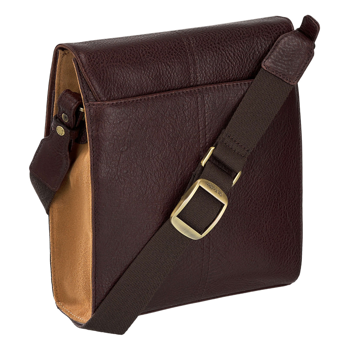Сумка через плечо Dr.Koffer из натуральной кожи коричневая