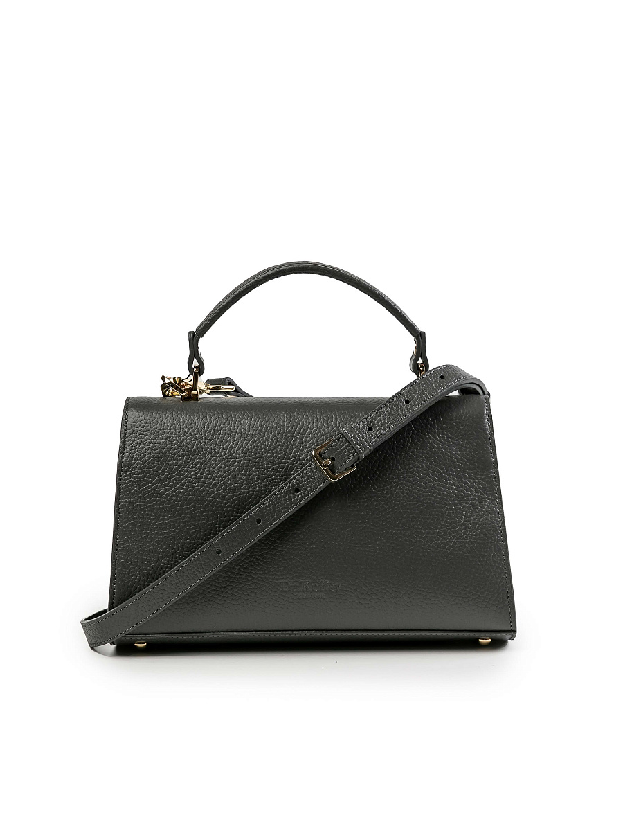 Женская сумка Dr.Koffer из натуральной кожи темно-серая