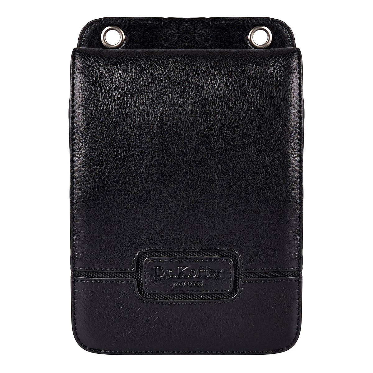 Сумка через плечо Dr.Koffer из натуральной кожи черная