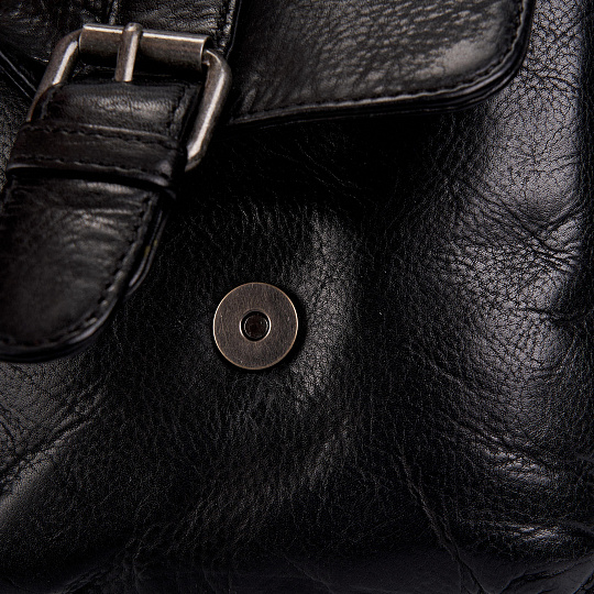 Деловая сумка Dr.Koffer из натуральной кожи черная