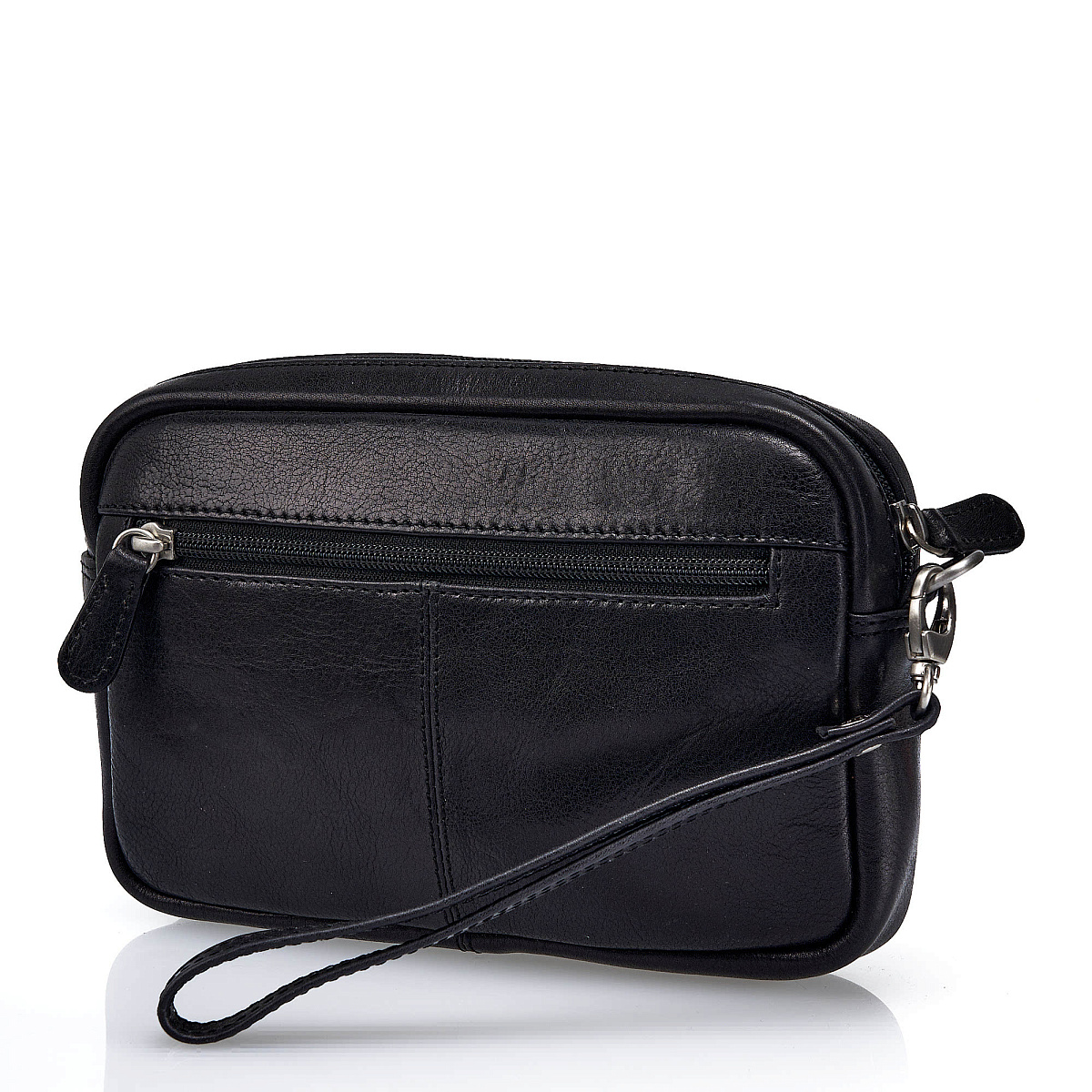Сумка барсетка из натуральной кожи Dr. Koffer черная
