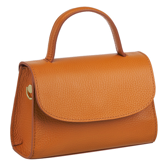Женская сумка Dr. Koffer из натуральной кожи оранжевая